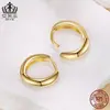 Pendientes Minimalistas Aifule Estilo Ins Lisos de Plata Pendientes Joyería de Plata de Ley S925 Pendientes para el Trabajo Joyería