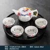 Conjunto de Chá Kung Fu com Bandeja, Conjunto Pequeno, Um Bule e Quatro Xícaras, Portátil para Casa, Dormitório, Hotel, Design Simples