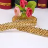 Borde de Encaje Dorado Multicolor al por Mayor en Stock del Fabricante, Accesorios de Hilo Dorado y Plateado para Ropa y Cortinas, Borde de Encaje Multicolor