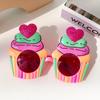 Gafas de sol de moda para niñas, divertidas y bonitas de dibujos animados para cumpleaños, populares en internet de Corea del Sur, accesorios de fotos para niñas.