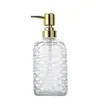 Frasco de álcool em gel de vidro transparente transfronteiriço frasco de loção frasco de vidro criativo frasco vazio de gel de banho shampoo em estoque atacado