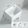 Mop de Varanda, Mop Cerâmico Doméstico para Exterior, Mop para Pátio Piscina, Bacia Quadrada para Lavagem, Tipo de Chão Doméstico para Banheiro