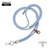 Cordón de Teléfono Móvil de Gama Alta Correa Resistente de 6 mm para Cuello Cruzado Ajustable Exterior Anti-Pérdida Exquisita Cuerda Tejida para Muñeca