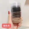 15 Anéis de Cabelo Elásticos Trançados Enlatados para Mulheres, Elástico Básico de Tendão de Borracha, Corda de Cabelo Grossa para Rabo de Cavalo Alto, Acessório de Cabelo