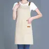 Delantal de celebrity mismo estilo impresión de logo personalizado tienda de té con leche café restaurante delantal de trabajo de catering delantal de cintura ropa de trabajo mujeres