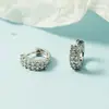 Pendientes de aro coreanos y japoneses dulces y elegantes, simples, con incrustaciones de circonita, para mujer, accesorios para la oreja versátiles y elegantes, regalo de joyería