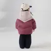 Jaqueta de Inverno Haoyobei 25006 Estilo Coreano para Crianças (Meninos e Meninas), Casaco Espesso com Capuz e Penugem de Pato Branca