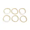 Pulsera Trenzada, Pulsera de Joyería con Perlas de Imitación de Estilo Europeo y Americano Fresco, Pulsera Geométrica Simple para Mujer, Oro y Plata