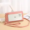 Bolsa para Teléfono Móvil Mujer Cruzada Simple Pequeña Bolsa para Teléfono Móvil Billetera Táctil de Pantalla Llave de Moda Bolsa para Tarjetas de Teléfono Móvil Billetera