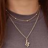 Collar Bohemio de Estrella y Luna Corazón Serpiente Collar con Colgante de Ópalo Cadena para Clavícula de Lentejuelas Redondas Multicapa Retro para Mujer