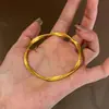 Pulsera Irregular Sólida Satinada de Estilo Vintage de Moda para Mujer, Nuevo Estilo Versátil Retro Chino, Al por Mayor de una Sola Pieza