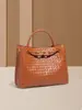 Nuevo Bolso de Mano de Alta Gama y Gran Capacidad para Mujer, Bolso Tejido a Mano Simple con Bandolera y Bolso Tote