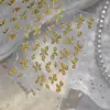 Tomoni&Não Perca os Adesivos de Arte para Unhas Metálicas, Adesivos de Unhas Populares de Estilo Exquisito, Material de Joia de Lírio Dourado de Alta Qualidade