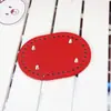 Placa Base de PU de Cuero Tejida a Mano Accesorios para Bolsos Ovalados DIY Base para Bolso Cubo Bolsa Roja China Festiva