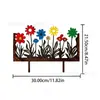 Bestseller transfronteiriço Temu: Estaca de jardim com flor colorida de metal, artesanato em ferro forjado para decoração de quintal externo e gramado