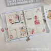 Set de Fundas para Cuaderno de Hojas Sueltas A5 de PVC Rojo con Purpurina y Diseño de Estrella, Funda de Estrella Colorida de 6 Agujeros