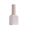 Frasco de vidro para esmalte rosa de fábrica de origem em estoque, frasco de esmalte vazio, material de bolsa de esmalte, novo frasco