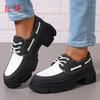 Juti 2025 Primavera Nuevo Comercio Exterior Talla Grande Mocasines con Cordones WISH Amazon Moda Europea y Americana Zapatos Individuales de Mujer