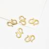 Colar Pulseira com Fivela S de Pressão de Óleo 18K Aço Titânio Acabamento Fivela Acessórios Versáteis de Aço Inoxidável Fivela Joias Artesanais DIY Venda por Atacado