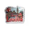 Imanes para Refrigerador Refractivos Personalizados, Souvenirs Turísticos de Londres, Pegatinas Magnéticas Personalizadas Estilo Británico con Graffiti