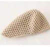 Gorro de Cachemira 100% Cachemira Pura Nuevo Diseño Corte Calado Color Sólido Versátil Gorro de Punto Baotou