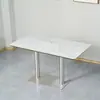 Mesa de Comedor Rectangular de Pizarra Comercial, Mesa Redonda Cuadrada Pequeña para Tienda de Té con Leche, Mesa y Sillas de Restaurante de Lujo Ligero, Mesa Rectangular para Comida Rápida, Cafetería, Barbacoa