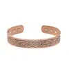 Pulseira Magnética Masculina Europeia e Americana Escovada Antiga Pulseira Aberta Ajustável Conjunto de Joias Anel Vintage
