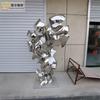 Escultura de piedra Taihu de acero inoxidable con galvanoplastia de FRP, superficie brillante, piedra de rocalla, paisaje acuático, hotel, venta de decoración de oficinas, producción