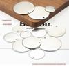 Placa redonda de aço inoxidável Diy Acessórios de jóias Colar Pulseira Extensão Cadeia Titânio Aço Gravura Cauda Placa Pingente de cauda