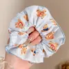 Scrunchie de Renda Estilo Coreano para Mulheres 2026 Novo Estilo Elástico de Cabelo Estilo Preguiçoso Corda de Cabelo Grande Acessório para Coque Flor de Cabelo