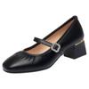 Uma geração de sapatos femininos únicos 2024 Mary Jane sapatos com saia primavera e outono mãe sapatos fundo macio confortável nova cabeça quadrada