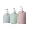 En Stock Botellas de Gel de Ducha y Champú de 300 ml y 500 ml, Botellas de Acondicionador de Cuerpo Plano Recargables de 400 ml