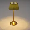 Moderna Minimalista Tela Metal Barra Restaurante Mesita de Noche Lámpara Táctil Interruptor Plegada Lámpara de Mesa Forma de Flor Diseño