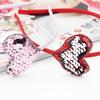 Xin Tian diadema nueva transfronteriza Europa y Estados Unidos Día de San Valentín diadema simple de lentejuelas con forma de corazón de durazno 0.5 suministro de horquillas finas