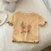 Camiseta Deportiva Nueva, Elegante y de Manga Corta para Niñas Verano 2026 para Niños, Ropa de Moda para Niñas, Tops Lindos para Niñas