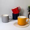 Caneca de Cerâmica Lisa com Padrão Espiral, Grande Capacidade, para Café, Leite e Água, Uso Doméstico, Fábrica de Liling