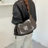 Bolsa de mano retro bordada con flores para mujer, nuevo estilo 2026, uso diario, gran capacidad, bolso de hombro, bolso cruzado