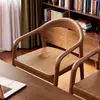 Silla de Madera Maciza Hogar Nueva Silla con Respaldo Silla Shumeite Oficina Vintage Silla de Comedor con Reposabrazos Silla de Té Maestro Silla de Escritorio