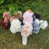 Nueva flor de peonía de 3 cabezas, flor artificial hecha a mano, flor falsa, decoración del hogar, boda, paisaje, camino, flor de seda, venta al por mayor