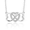 Cross-border wish New Love colar feminino criativo micro-incrustado 8-palavra amor pingente colar jóias atacado