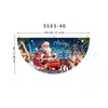 Bandera colgante de Navidad nueva transfronteriza de Amazon Bandera semicircular Bandera en forma de abanico Bandera de forma especial Decoración de barandilla para fiesta de Halloween