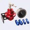Supercargador de combustible modificado para automóvil, válvula reguladora de presión de combustible universal con manómetro, regulador de presión de combustible para automóvil ajustable