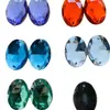 Rhinestones Ovalados Planos de Doble Agujero Imitación Acrílica con Superficie de Tortuga para Coser a Mano, 13*18mm