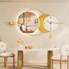 Pintura Decorativa de Restaurante Estilo Moderno Simples com Relógio, Arte de Parede com Fundo de Pedra e Arenito Pintura para Pendurar na Parede
