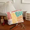 Nueva bolsa de cosméticos de pana floral, portátil, para guardar pintalabios, brochas y cosméticos, de gran capacidad, disponible en stock.