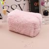 Em estoque inverno grande capacidade pelúcia bolsa de cosméticos feminina bolsa de armazenamento portátil ao ar livre bolsa de armazenamento de produtos de higiene pessoal bolsa de moedas