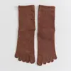 Calcetines de cinco dedos para niños de algodón de caña media anti-beriberi desodorantes absorbentes de sudor antibacterianos sin costuras para otoño e invierno calcetines deportivos para dedos del pie