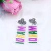 Aretes Personalizados de Corona de Carnaval Aretes de Máscara de Estrella Aretes Acrílicos Estampados Aretes para Mujer