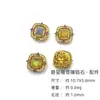 Acessórios de Prata S925 Banhada a Ouro 24K Inseridos com Pétalas de Turmalina Natural Trevo de Quatro Folhas Contas Acessórios para Pulseira DIY da Marca