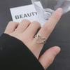 Anillo Geométrico Hueco Ajustable de Estilo Fresco de Alta Calidad para Hombre, Simple, Elegante, de Moda, Versátil, Anillo Personalizado